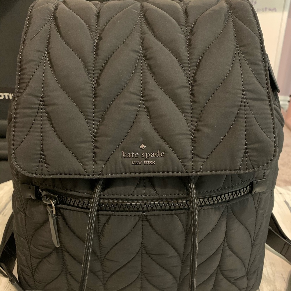 Kate Spade Ellie Large Black Nylon Backpack - Picture 1 of 8